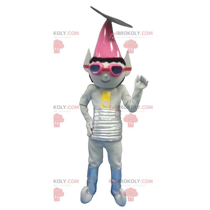 Mascote troll extraterrestre cinza metálico - Redbrokoly.com Mascote troll extraterrestre cinza metálico - Redbrokoly.com