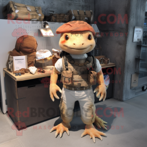 Rust Axolotls mascot costume character dressed with a Cargo Pants and Keychains