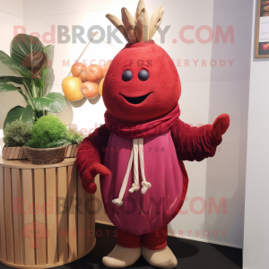 Red Turnip mascotte kostuum...