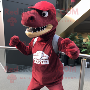 Maroon Allosaurus mascotte...