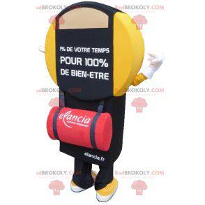 Mascotte de pèse-personne noir et jaune - Redbrokoly.com