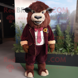 Maroon Buffalo maskot drakt...