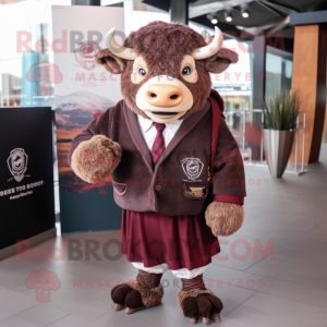 Maroon Buffalo maskot...