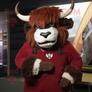 Maroon Buffalo maskot...