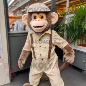 Beige Monkey mascotte...