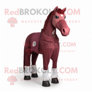 Maroon Horse maskot drakt...