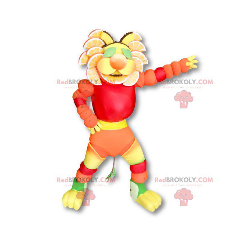 Flerfarget fruktig maskot - Redbrokoly.com Flerfarget fruktig maskot - Redbrokoly.com