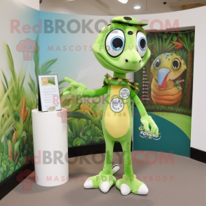 Olive Geckos maskot drakt...