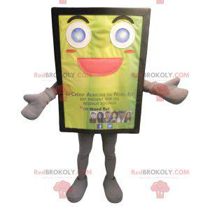 Yellow and jovial billboard mascot - Redbrokoly.com