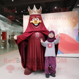 Maroon King maskot kostume...