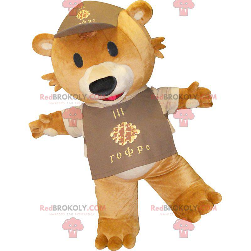 Mascotte bruine reusachtige teddybeer - Redbrokoly.com