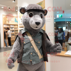 Grå Jaguarundi maskot...