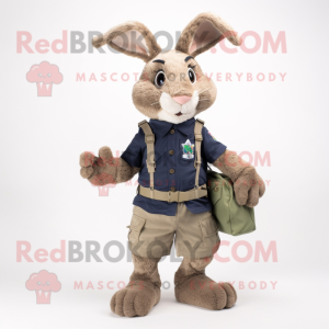 Navy Wild Rabbit mascotte...