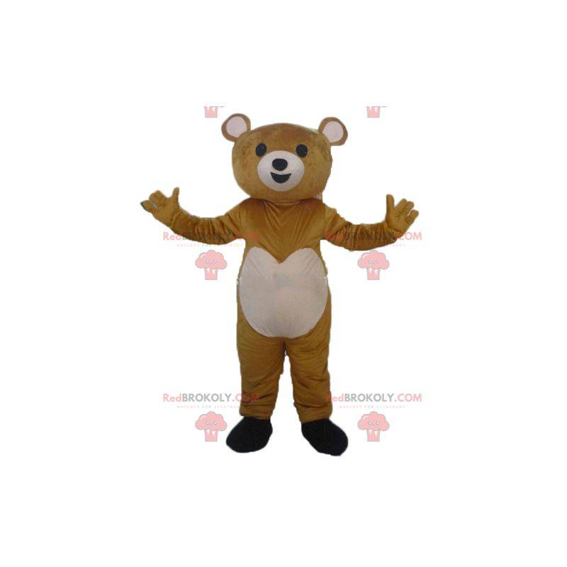 Sehr berührendes braunes und rosa Teddybärmaskottchen - Sehr berührendes braunes und rosa Teddybärmaskottchen -