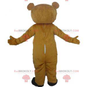 Very touching brown and pink teddy bear mascot - Redbrokoly.com