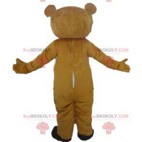 Very touching brown and pink teddy bear mascot - Redbrokoly.com