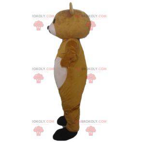 Very touching brown and pink teddy bear mascot - Redbrokoly.com
