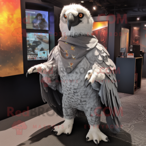 Gray Eagle maskot kostym...
