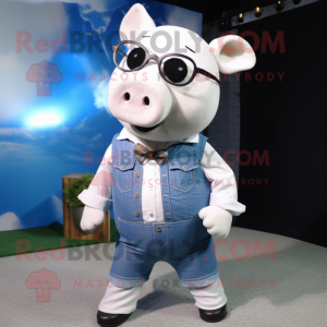 White Sow mascotte kostuum...