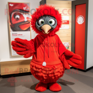 Roter Emu Maskottchen...