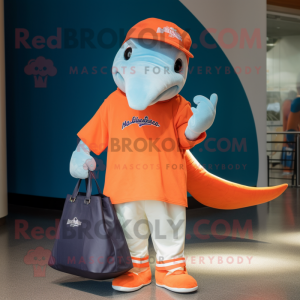 Oranje bultrug mascotte...