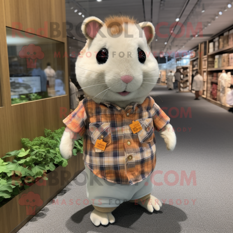 nan Hamster mascot costume character dressed with a Button-Up Shirt and Cummerbunds