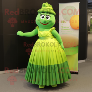 Postava maskota Lime Green...