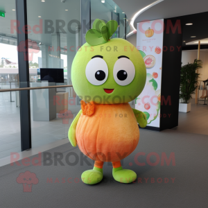 Peach Kiwi maskot drakt...