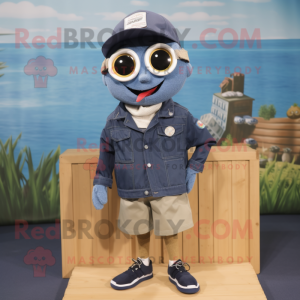 Navy Cod maskot kostume...