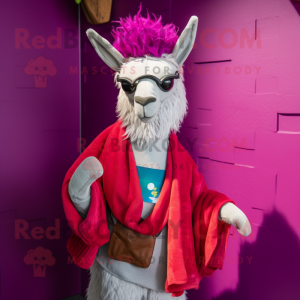 Magenta Llama mascotte...