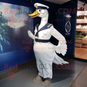 Navy Swan mascotte kostuum...