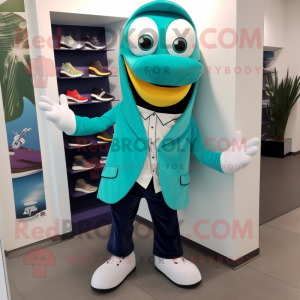 Teal Tacos maskot kostume...