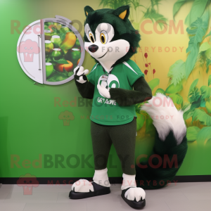 Forest Green Skunk maskot...