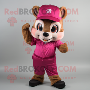 Magenta Chipmunk mascotte...