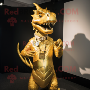 Gouden draak mascotte...