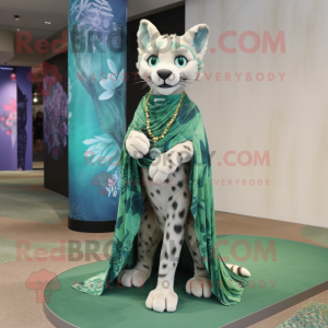 Grön Lynx maskot kostym...