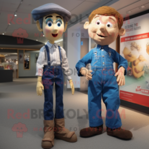 nan Aglet mascot costume character dressed with a Bootcut Jeans and Ties