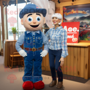 nan Aglet mascot costume character dressed with a Bootcut Jeans and Ties