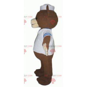Mascotte dell'orso bruno vestito da marinaio - Redbrokoly.com