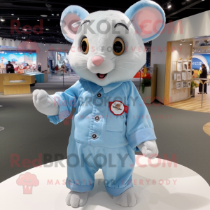 Sky Blue Dormouse maskot...