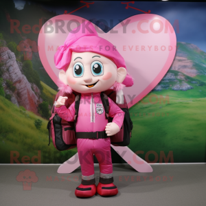 Postava maskota Pink Arrow...