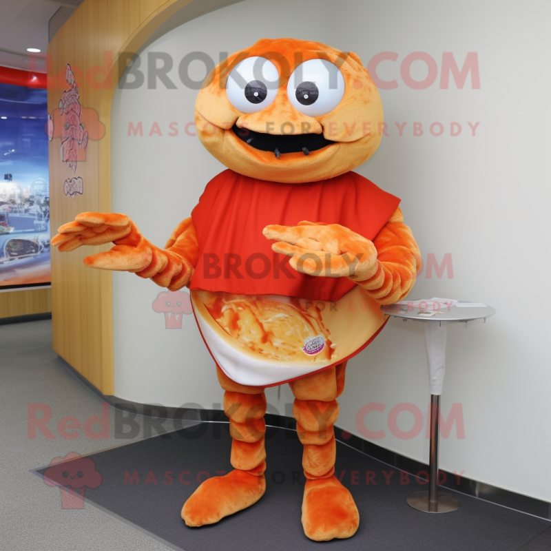 nan Crab Cakes mascot costume character dressed with a Turtleneck and Hairpins