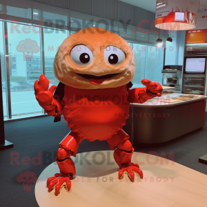 nan Crab Cakes mascot costume character dressed with a Turtleneck and Hairpins