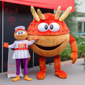 nan Crab Cakes mascot costume character dressed with a Turtleneck and Hairpins