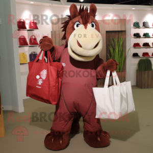 Maroon Quagga maskot drakt...