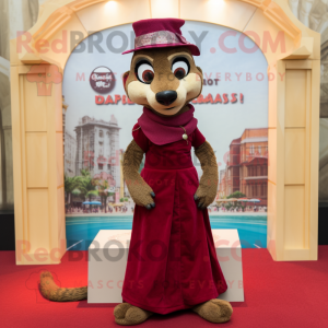 Maroon Meerkat mascotte...