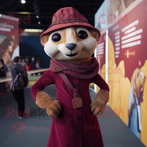 Maroon Meerkat mascotte...