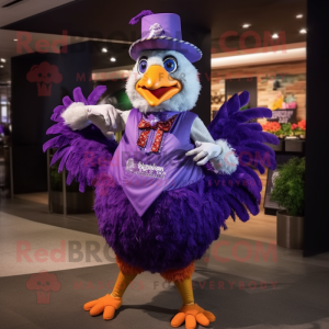 Purple Roosters maskotdräkt...