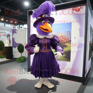 Purple Roosters maskot...