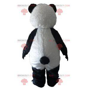 Schwarzweiss-Panda-Maskottchen mit großen Krallen -